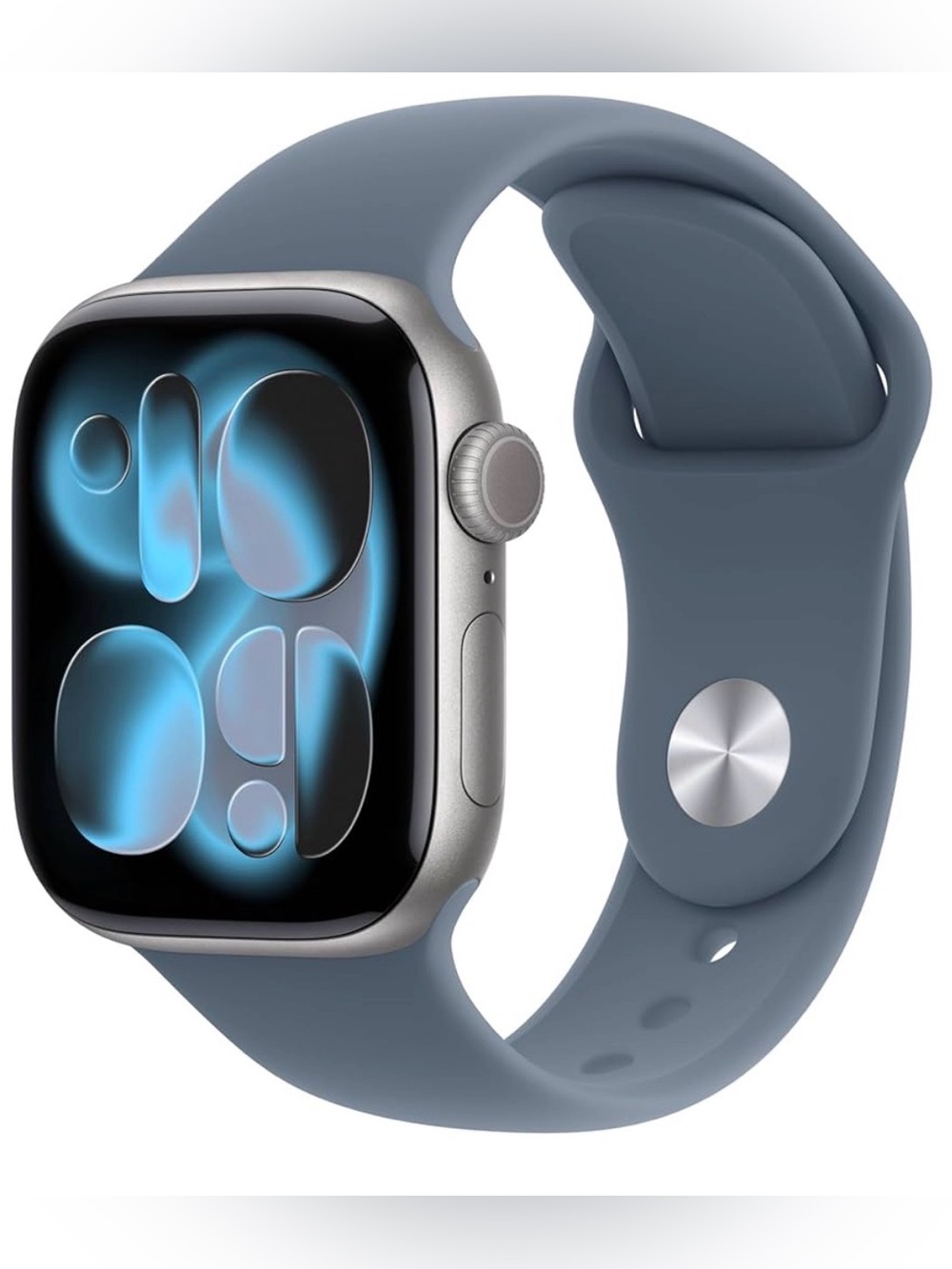 NWT Apple Watch Anchor Blue Silicone Sport Band with Shopping Bag size S/M